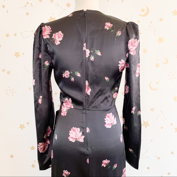 NEW Reformation Toronto Floral Midi Slit Dress - Picture 8 of 16